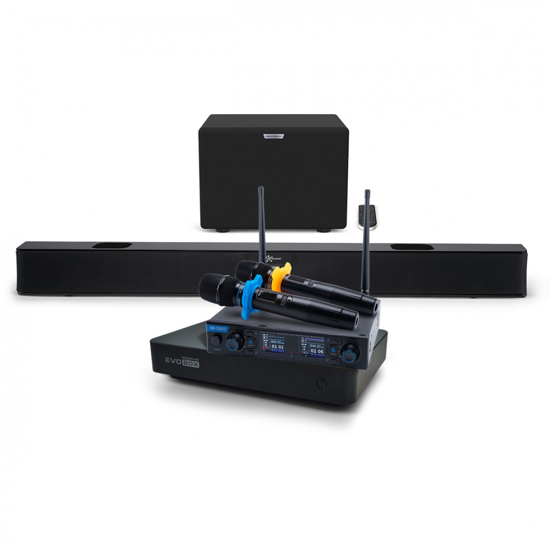 Hi-End караоке-система EVOBOX Premium + EvoSoundBar (саундбар с караоке) в Новошахтинске