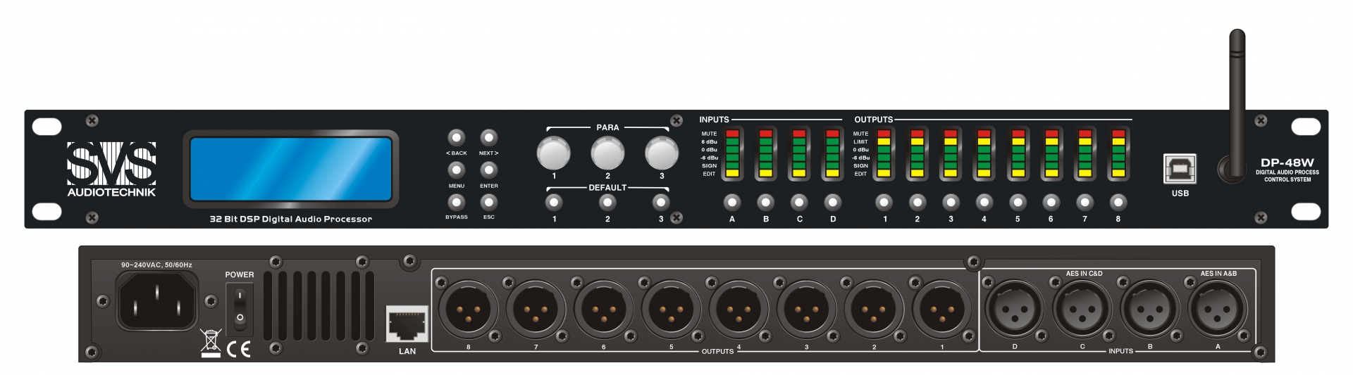 SVS Audiotechnik DP-48W Цифровой процессор: 4 входа 8 выходов в Новошахтинске