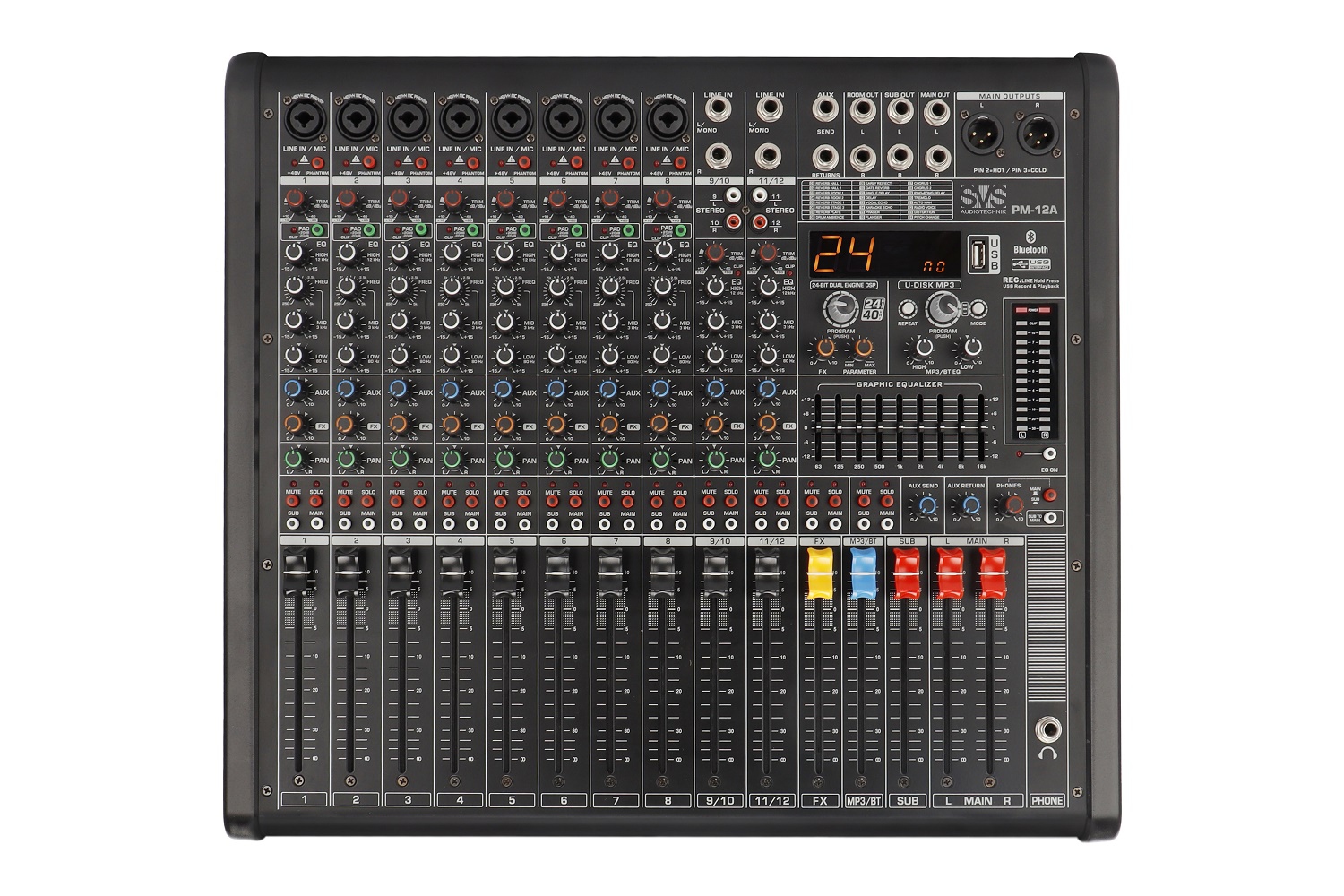 SVS Audiotechnik mixers PM-12A Активный аналоговый микшерный пульт, 12-канальный в Новошахтинске